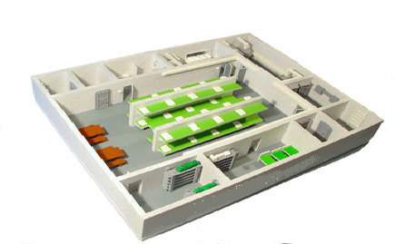 Макет «Убежище встроенное» в разрезе, тип 020М