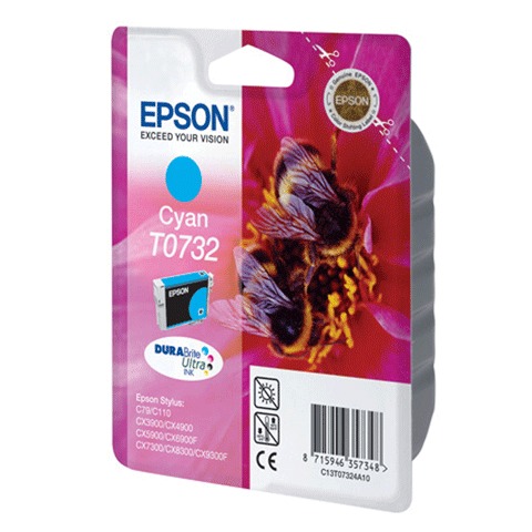 Картридж струйный EPSON (T10524A) Stylus С79/СХ3900/4900/5900/7300, голубой, оригинальный