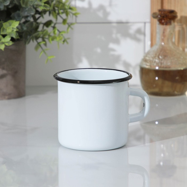 Кружка эмал.0,4л белосн. 2с2