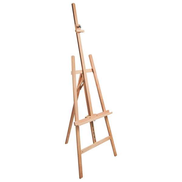 Мольберт напольный BRAUBERG, бук, угол 60°, размер 63х174(231)х68 см, высота холста 126 см, 190652