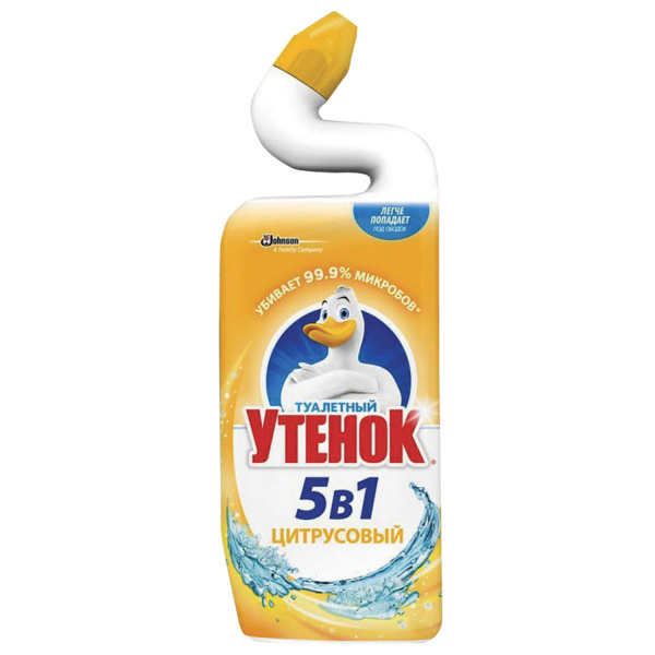 Средство для уборки туалета 500мл ТУАЛЕТНЫЙ УТЕНОК "Цитрусовый", ш/к 00733Д
