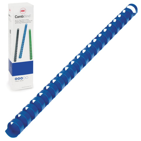 Пружины пласт. д/переплета GBC(ДжиБиСи, Англия), КОМПЛЕКТ 100шт, 14мм, на 96-125л, синие, 4028238