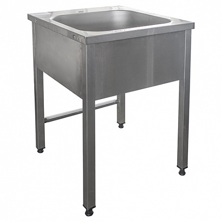 Ванна моечная цельнотянутая ПРОФИ ВМОц1-450ПНТ 550х600х850-870мм, (емкость 450х450х300мм)