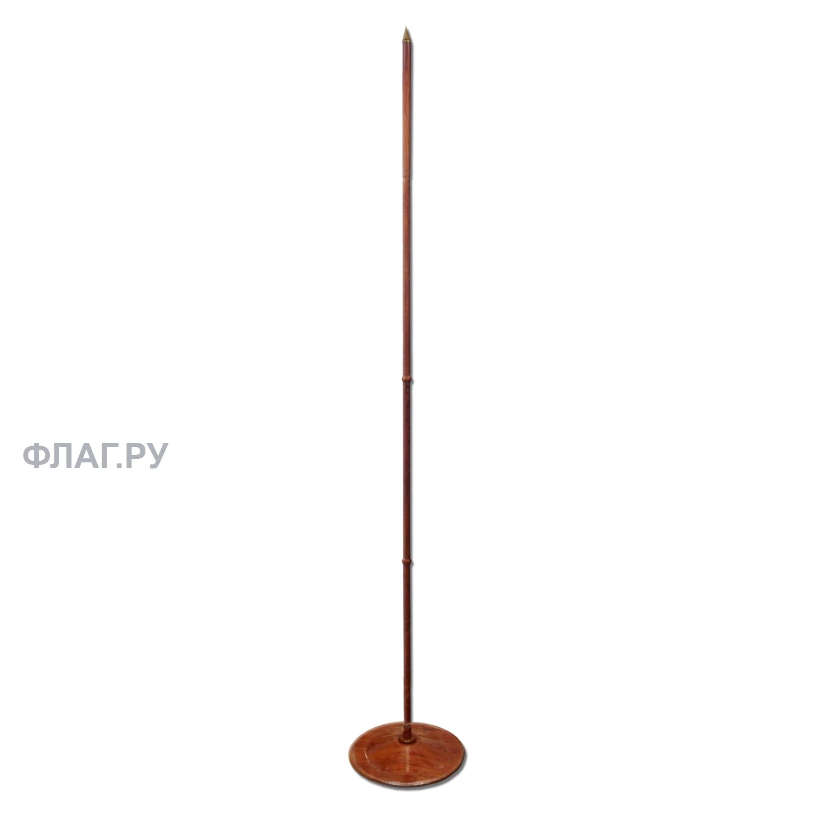 Флагшток напольный (1 шток; металл, цвет-вишня: высота 2,2м; диаметр 2,8 см)