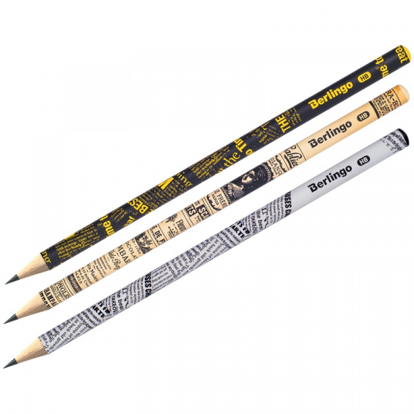 Карандаш ч/г Berlingo "Swift" HB, круглый, заточен., ассорти 4837