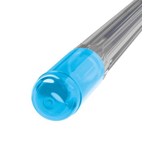 Ручка шариковая с грипом BRAUBERG "X-ONE", СИНЯЯ, корпус прозрачный, узел 0,5 мм, линия письма 0,35  Ручка шариковая с грипом BRAUBERG "X-ONE", СИНЯЯ, корпус прозрачный, узел 0,5 мм, линия письма 0,35