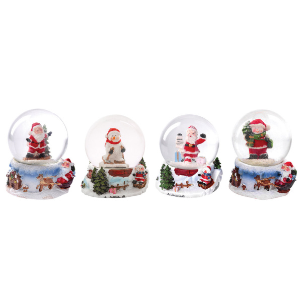 Фигурка сувенирная "Снежный шар ЗИМНИЙ ПЕЙЗАЖ", полистоун/стекло, диаметр 65 мм, ЗОЛОТАЯ СКАЗКА, 590