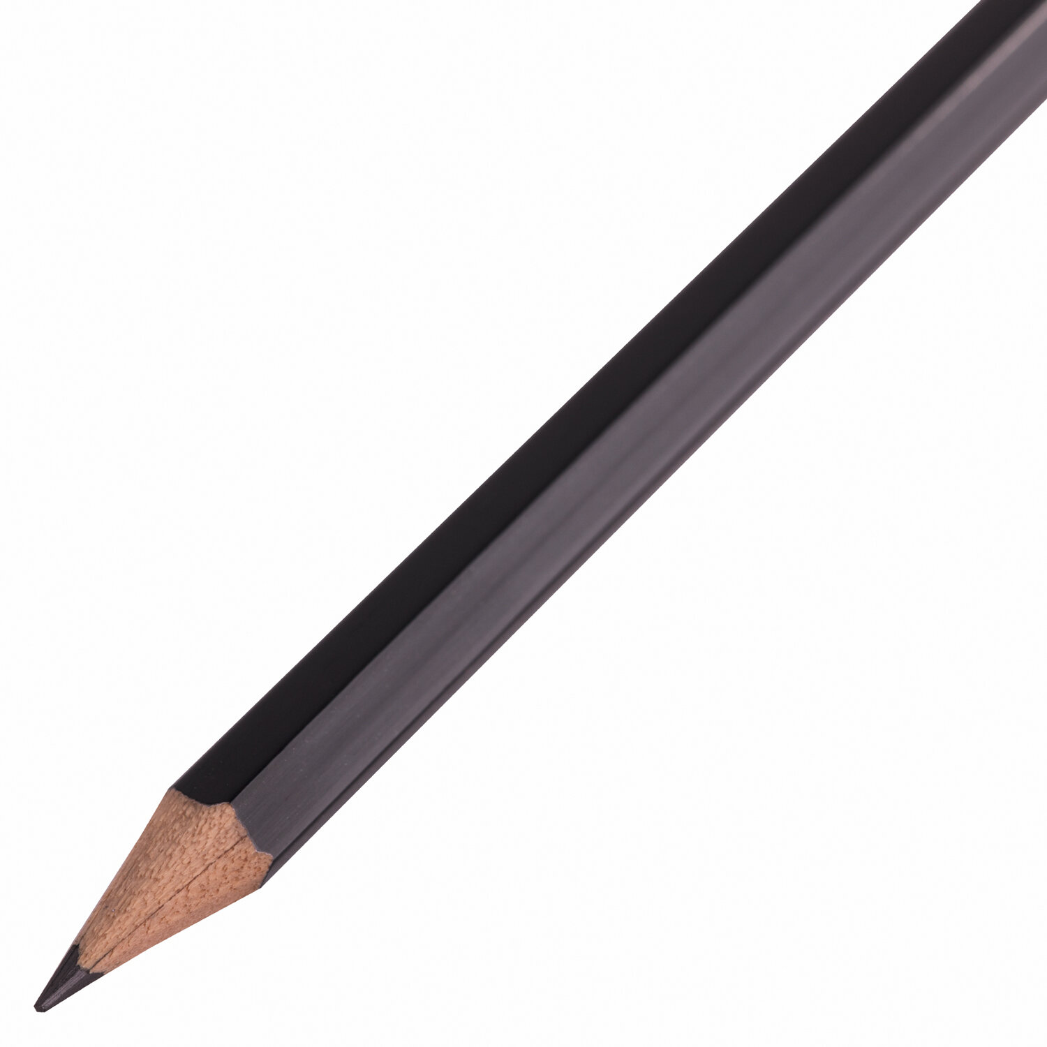 Набор карандашей чернографитных BRAUBERG "Style" 12 шт., HB, с ластиком, корпус черно-серый, 181719 