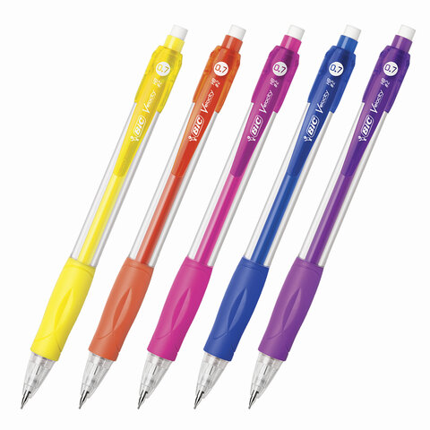 Карандаш мех. BIC "Velocity", корпус ассорти, рез.держ., ластик, 0,7мм, 8291331