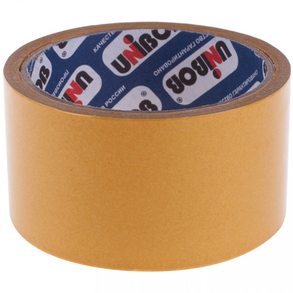 Клейкая лента двусторонняя 50мм*10м, полипропиленовая основа, Unibob