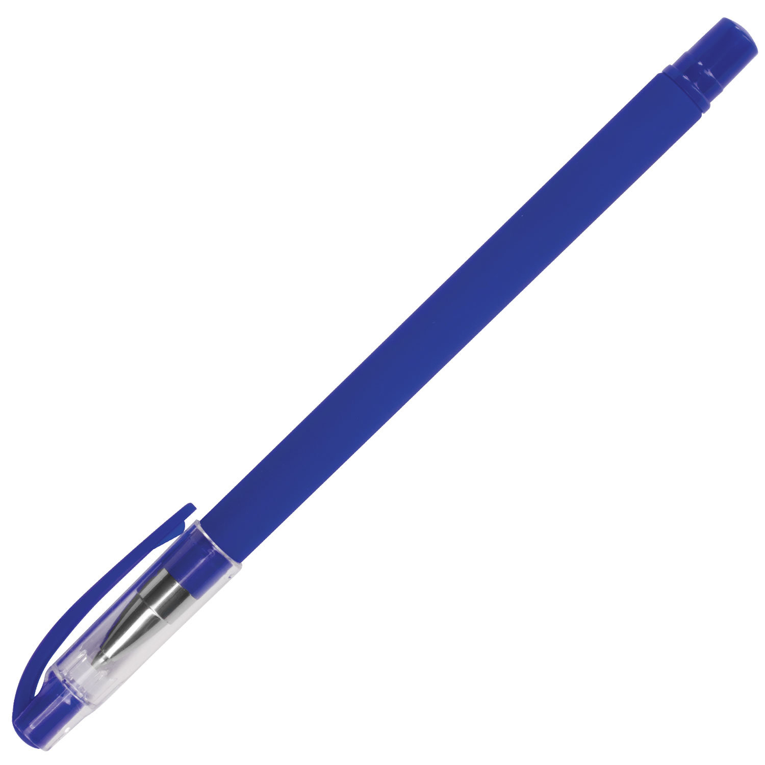 Ручка шариковая масляная BRAUBERG Matt, корпус синий, узел 0,7мм, линия 0,35мм, синяя, 142486