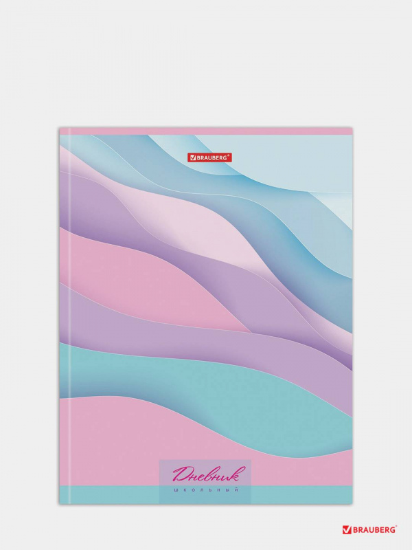 Дневник 5-11 класс 48л., твердый, BRAUBERG, глянцевая ламинация, с подсказом, Пастельный, 105578