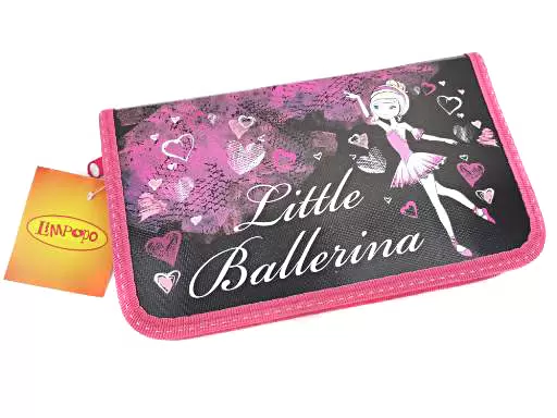 Пенал 1 отделение 195/110/30 ТМ "Лимпопо" "Little ballerina" арт. LPR0020