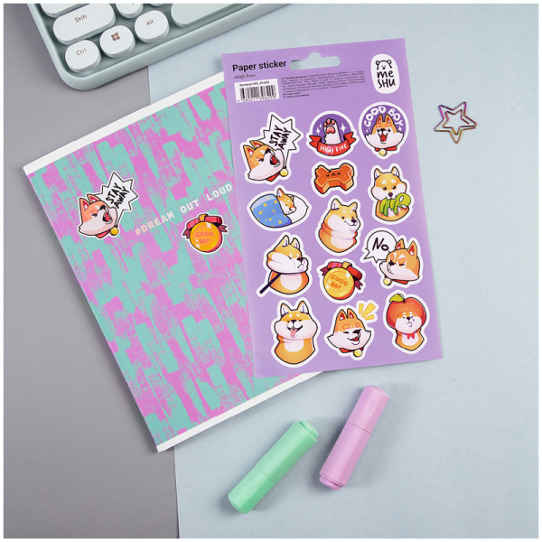 Наклейки бумажные MESHU "High five", 12*21см, 13 наклеек, европодвес MS_41629