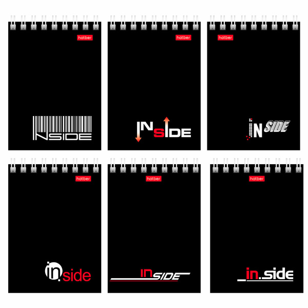 Блокнот А7 40л. "Хатбер", INSIDE (Офисный стиль), гребень, 40Б7C1гр_1622(ВО1189)