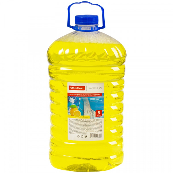 Средство для мытья стекол и зеркал OfficeClean "Лимон" 5л