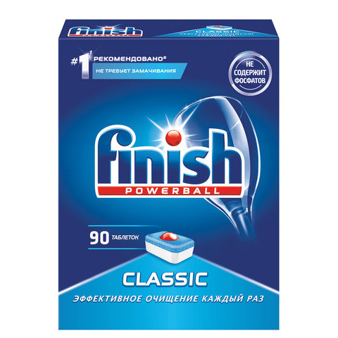 Средство для мытья посуды в посудомоечных машинах FINISH CLASSIC, 90 шт., "PowerBall", таблетки
