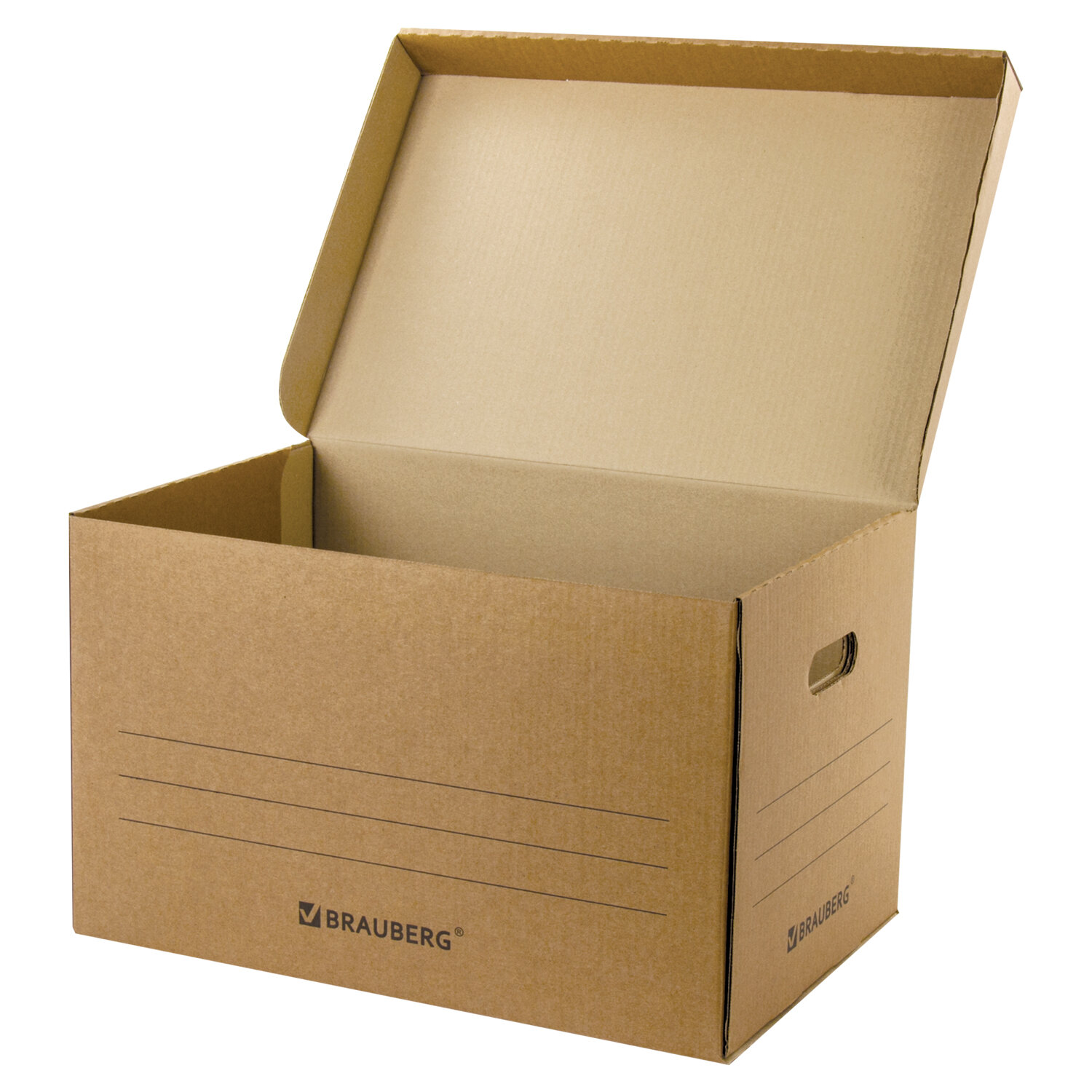 Короб архивный "Делопроизводство" (в29,5*ш48*г32,5, см), откидная крышка, картон, бурый, ш/к 71803
