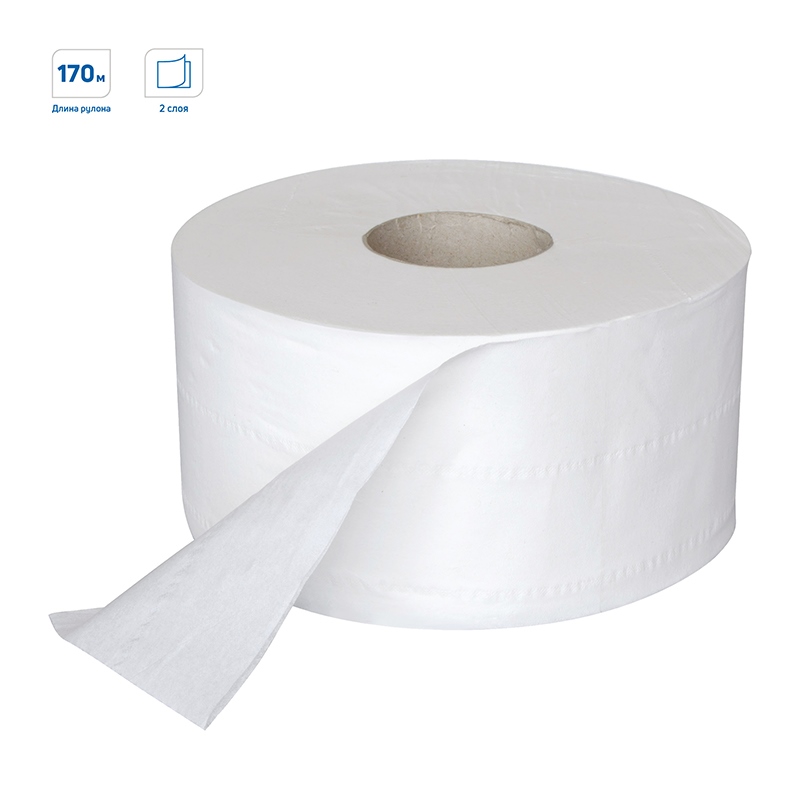 Бумага туалетная OfficeClean "Professional", 2-х слойн., 170м/рул, белая