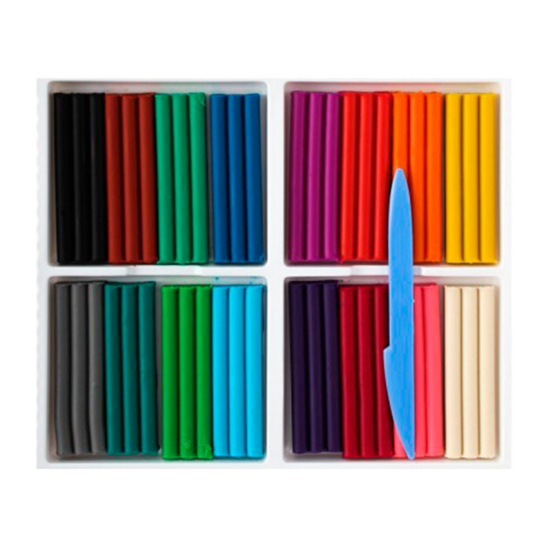 Пластилин мягкий ЛУЧ "Кроха", 16 цветов, 240г, со стеком, картонная упаковка, 28С 1646-08