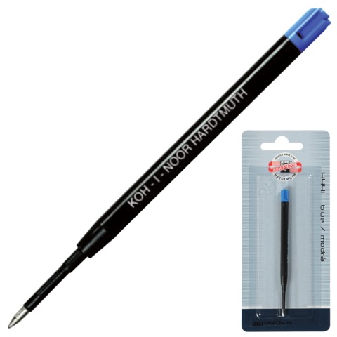 Стержень шариковый KOH-I-NOOR пластиковый, тип PARKER, дл. 98 мм, нак.0,8мм,блист, 4441E02002BL, син