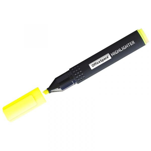 Текстовыделитель OfficeSpace желтый, 1-4мм																					