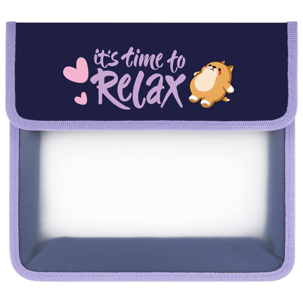 Папка для тетрадей ЮНЛАНДИЯ А5, пластик, 2 отделения, клапан на липучке, Bored cat, 272189