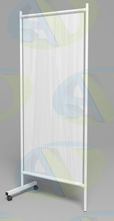 Ширма медицинская односекционная, на колесах. Размеры: 740*1800 мм.