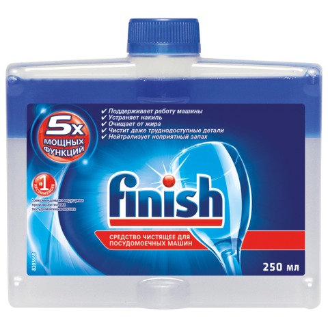 Средство для мытья посуды в п/м машинах FINISH (Финиш) 250 мл., очистититель для ПММ, ш/к 15025