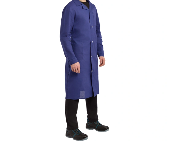 Халат рабочий, бязь ГОСТ, цвет синий, р-р 52-54 рост 4