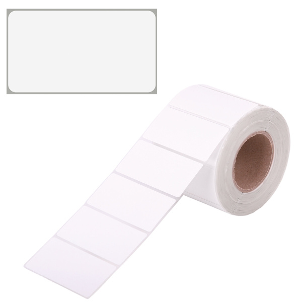 Этикетка ТермоЭко (58х30 мм), 900 этикеток в ролике, прозр. подложка, светостойкость до 2 мес 54238 