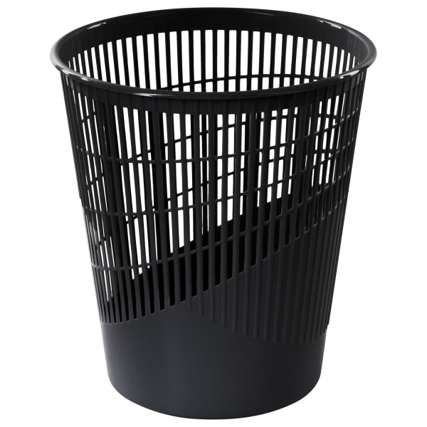 Корзина для бумаг BRAUBERG средняя сетчатая 11л черная, ПЛС