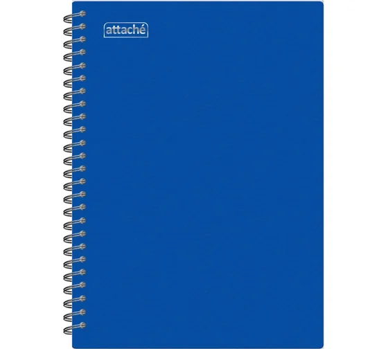 Тетрадь А4 80л. клетка на счпирали Hatber, обложка пластик, METALLIC Темно-синяя