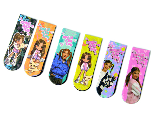 Набор закладок для книг "Милана Хаметова" магнитных бумажных, "Краш, два, три…", 6 шт в блистере