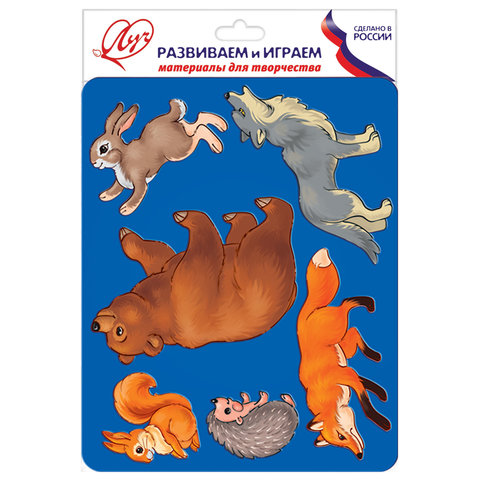 Трафарет-раскраска ЛУЧ "Лесные звери", 9С446-08