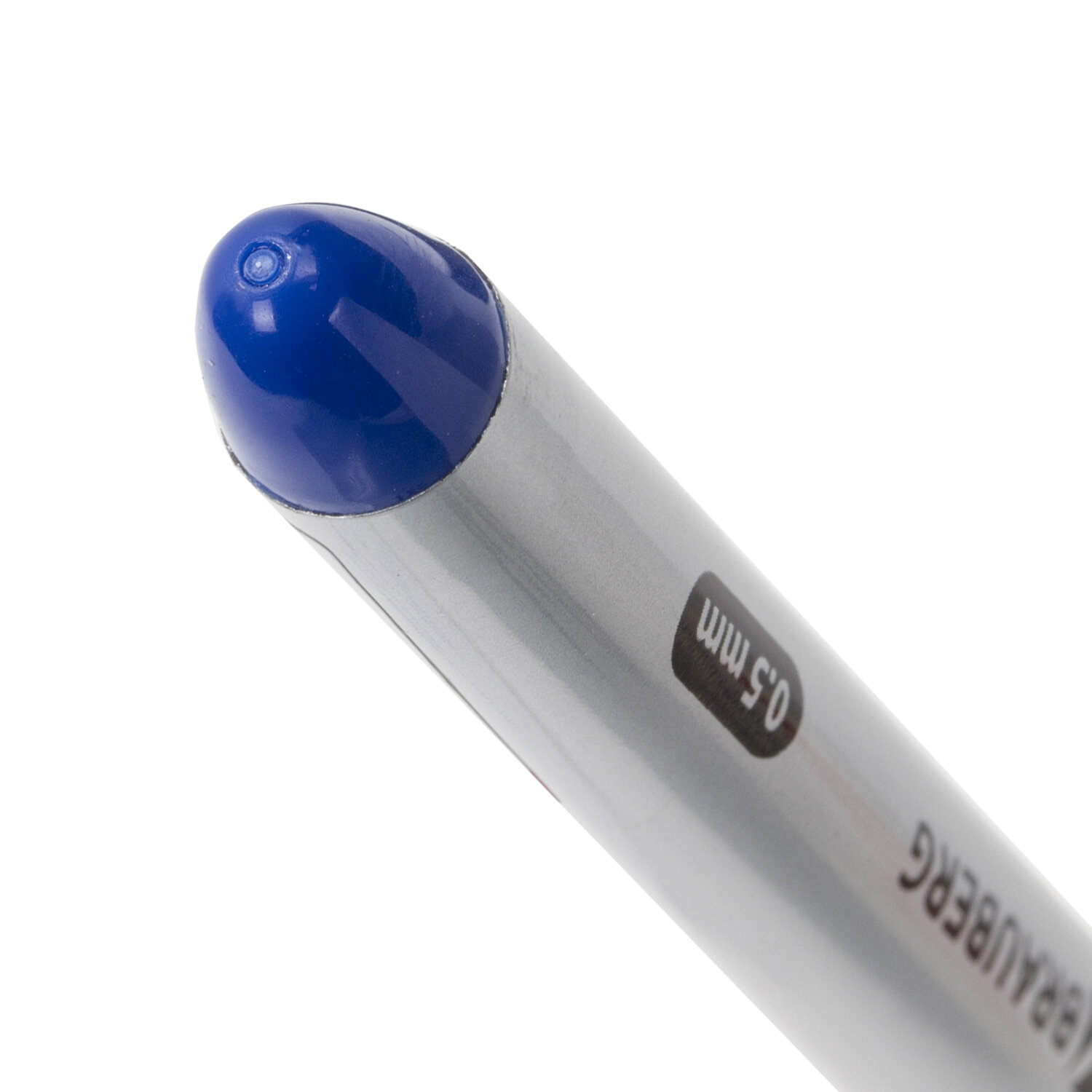 Ручка-роллер BRAUBERG "Control", СИНЯЯ, корпус серебристый, узел 0,5 мм, линия письма 0,3 мм