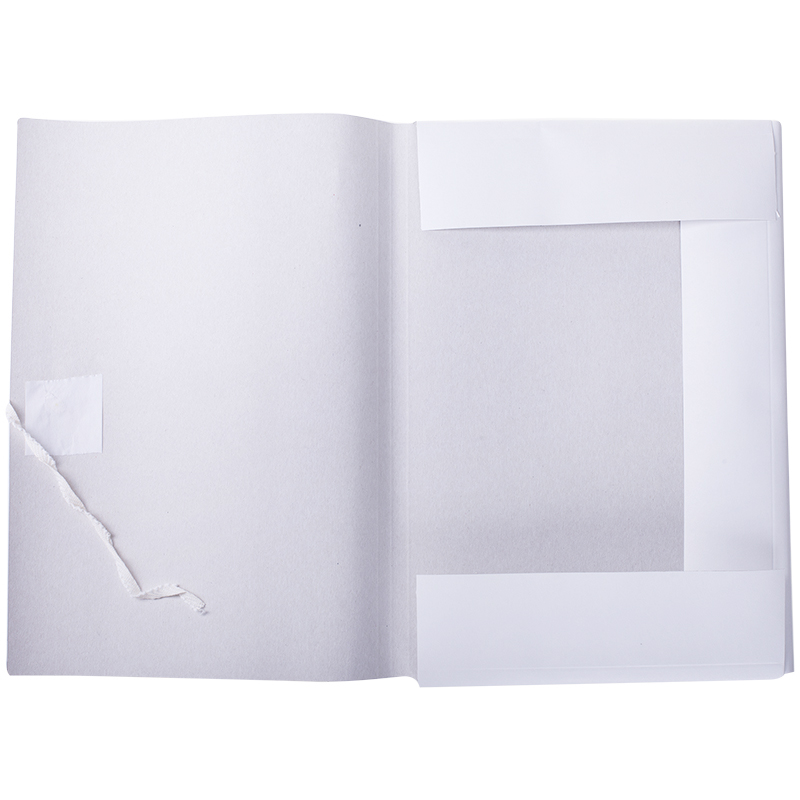 Папка для бумаг с завязками OfficeSpace, картон мелованный, 440г/м2, белый, до 200л.