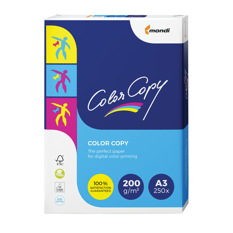Бумага А3 COLOR COPY белая 200г/м 250л.д/полноцв.печ. класс"А++"Австрия, белизн 161%(CIE), ш/к 04295
