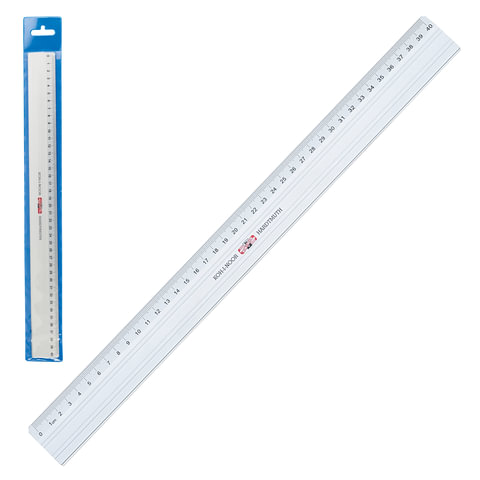 Линейка металлическая 40 см, KOH-I-NOOR, с режущей стороной, европодвес, 9103040001TE 