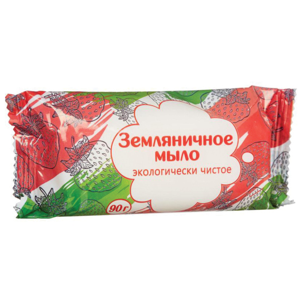 Мыло туалетное 90г АГРОПРОМ-ЮГ "Земляничное", натуральное, 925454
