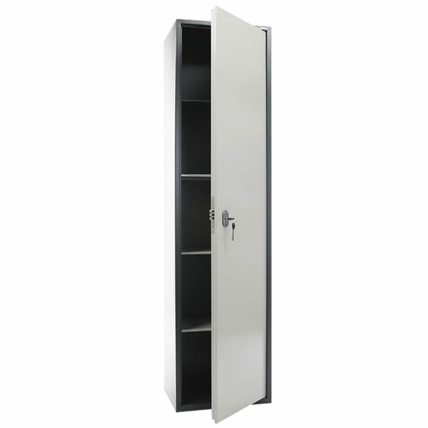 Шкаф металлический для документов ПРАКТИК "SL-185" ГРАФИТ, 1800х460х340 мм; 45 кг, сварной