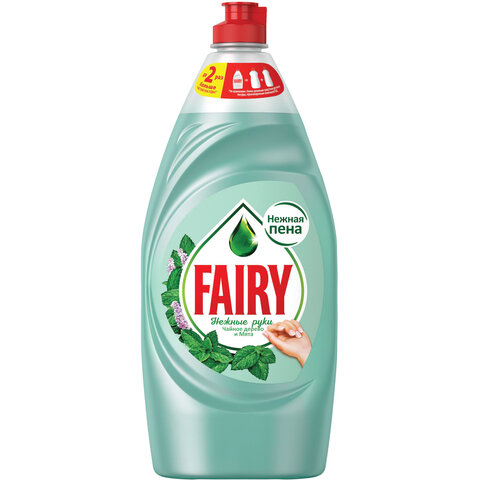 Средство для мытья посуды Fairy 900мл "Нежные руки.Чайное дерево и мята"