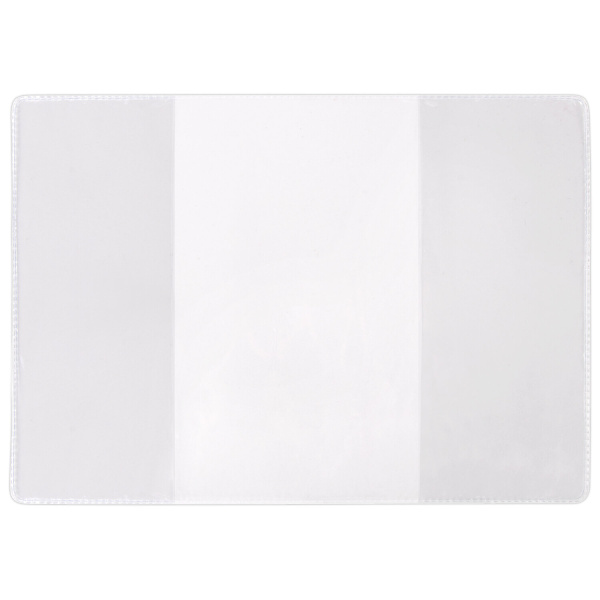 Обложка для паспорта, трудовой книжки нового образца, вертикальная, ПВХ, 132*183мм, прозр, ДПС, 1071