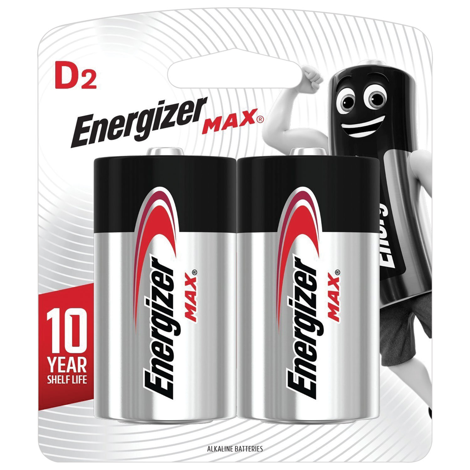 Батарейки ENERGIZER Max, D (LR20, 13А), алкалиновые, блистер, E301533400 