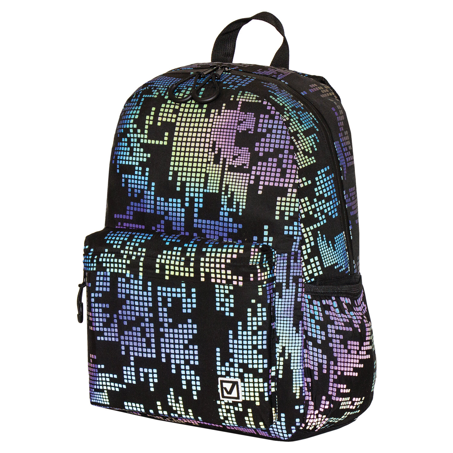 Рюкзак BRAUBERG BRIGHT универсальный, СВЕТЯЩИЙСЯ РИСУНОК, Pixels, 42х31х15 см, 229943