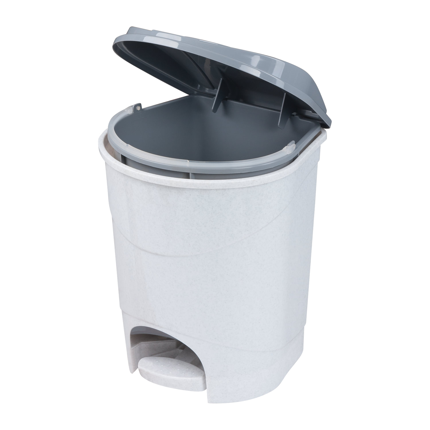 Ведро-контейнер для мусора с педалью IDEA, 11 л., серое (в33*ш20*г27см), М2891