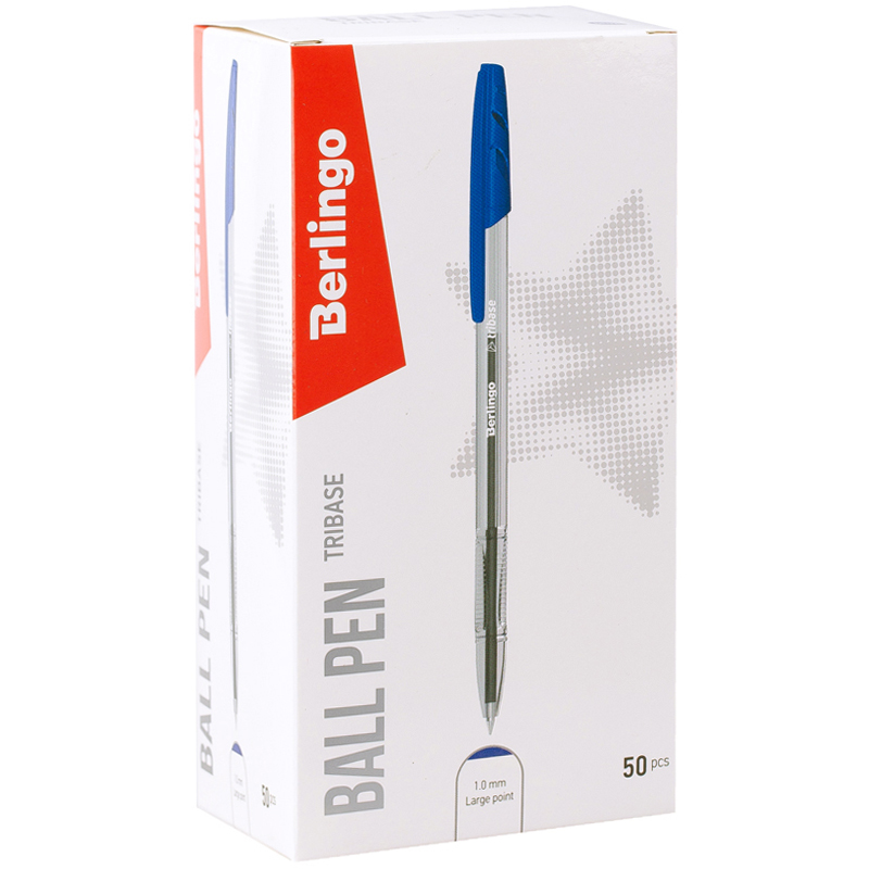 Ручка шариковая Berlingo "Tribase", синяя, 1,0мм масляная