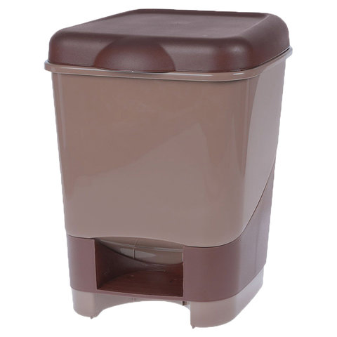Ведро-контейнер для мусора с педалью, 20 л., серое (в43*ш32*г32см)