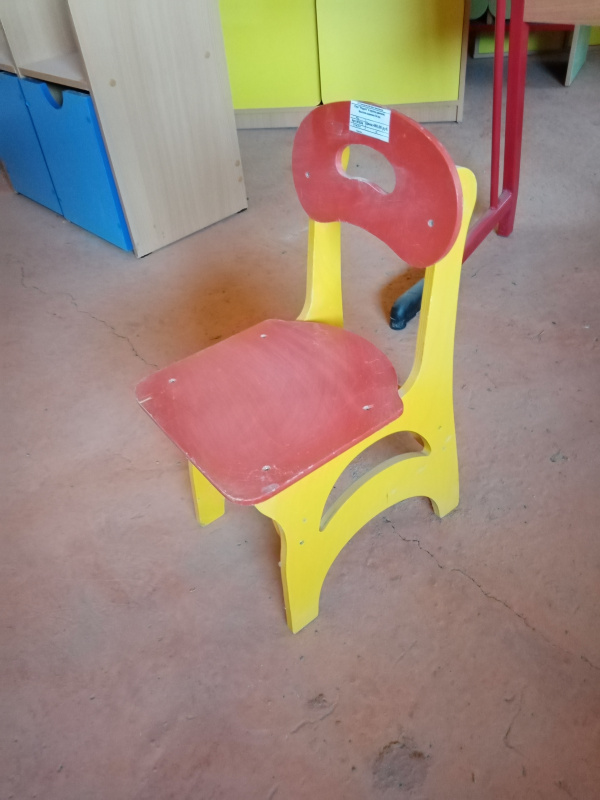 Стул "Радуга" 3 группа цветной. Высота сидения 34 см