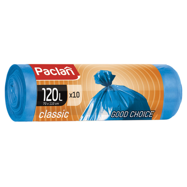Мешки д/мусора 120л "Classic" в рулоне 10шт., ПНД, 12 мкм, размер  70*110 см, черные
